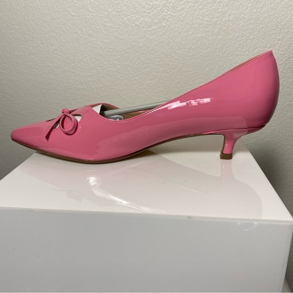 NWB Journee Collection Pointed Toe Kitten Heel Pink Pumps - Picture 6 of 12